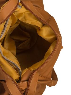 tan leatherette (pu) combo handbag - 15112862 - Standard Image - 4