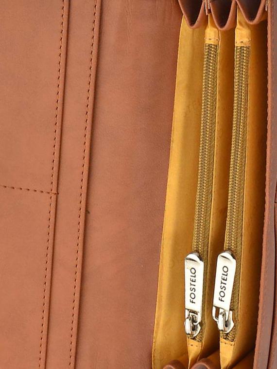 tan leatherette (pu) combo handbag - 15112862 - Zoom Image - 7