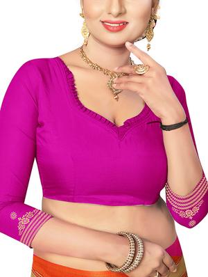 pink art silk bhagalpuri saree with blouse - 15112895 - Standard Image - 4