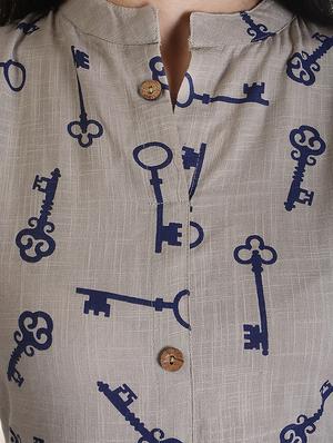 grey rayon straight kurta - 15113074 - Standard Image - 4