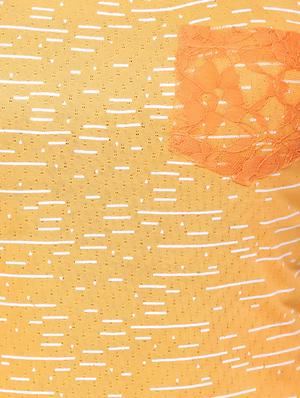yellow printed cotton tee - 15113461 - Standard Image - 4
