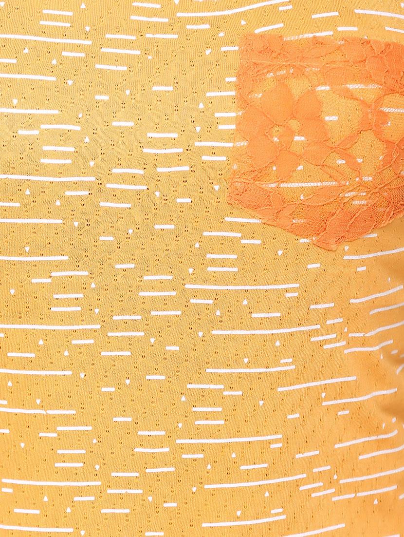 yellow printed cotton tee - 15113461 - Zoom Image - 4
