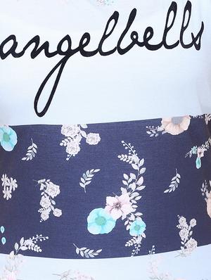 light blue printed cotton tee - 15113475 - Standard Image - 4