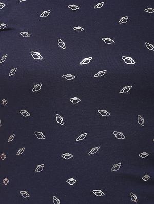 navy blue printed cotton tee - 15113483 - Standard Image - 4