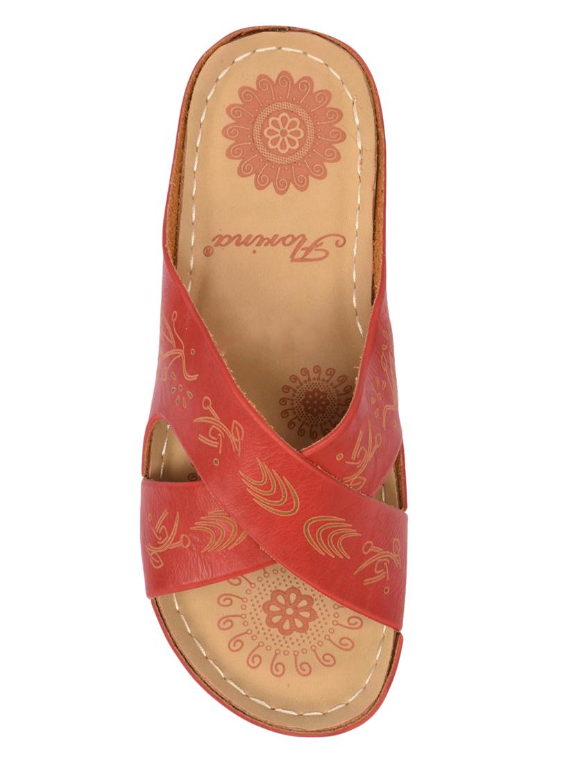 maroon faux leather slip on wedges - 15113701 - Zoom Image - 4