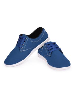 blue canvas laceup sneakers - 15113742 - Standard Image - 4