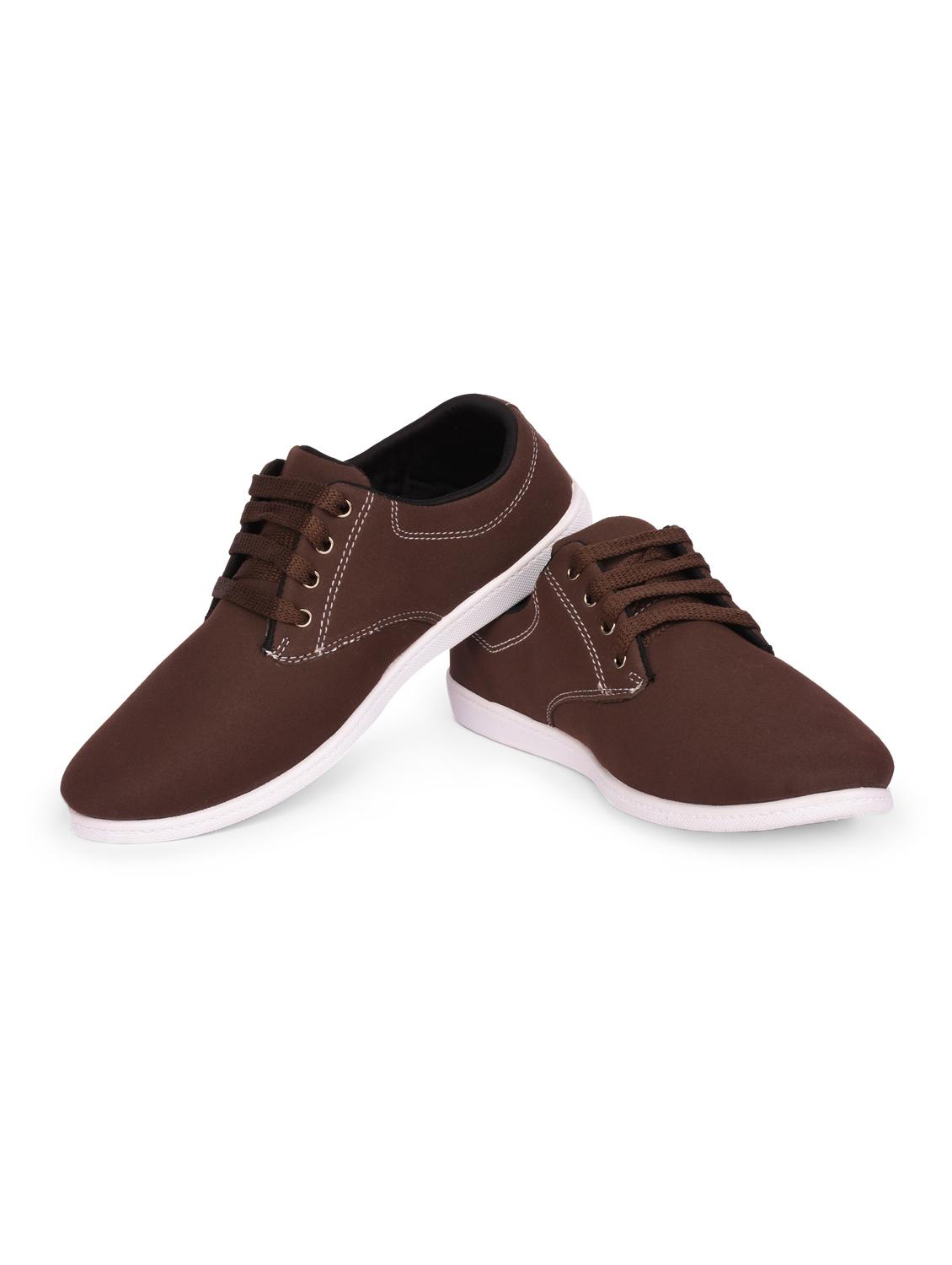 brown canvas laceup sneakers - 15113744 - Zoom Image - 4