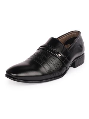 black leatherette formal slip on - 15113764 - Standard Image - 4
