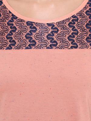 solid orange short sleeved top - 15113939 - Standard Image - 4