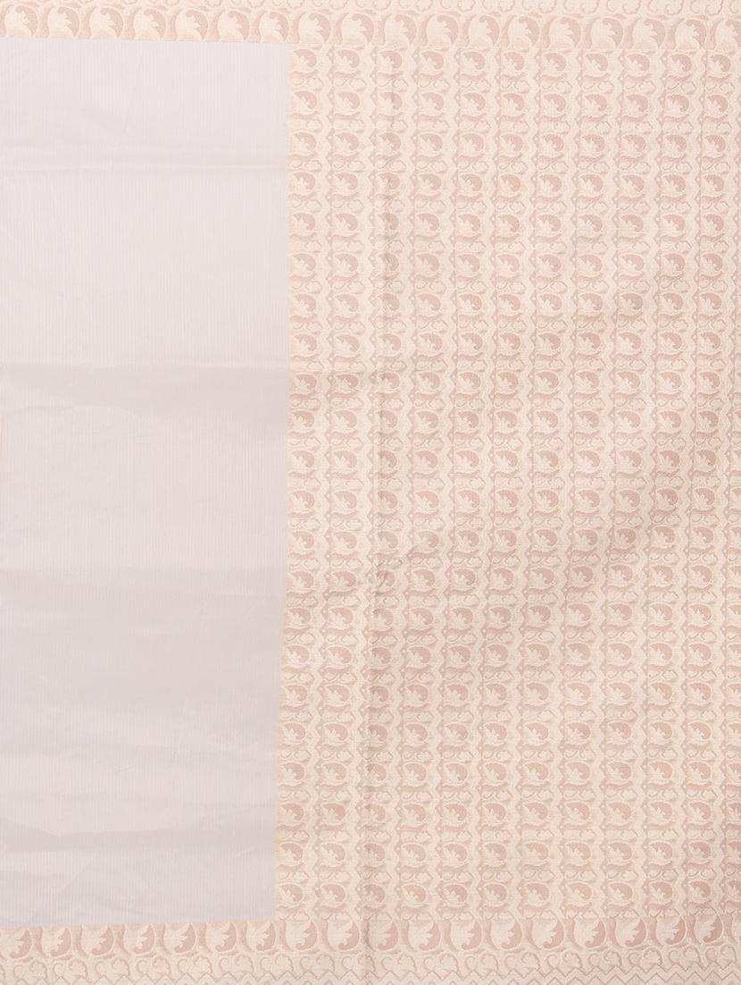 Zari bordered saree with blouse - 15114889 - Zoom Image - 4