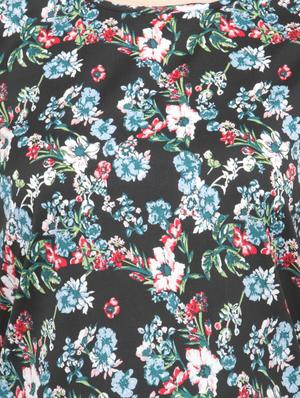 black floral crepe top - 15115073 - Standard Image - 4