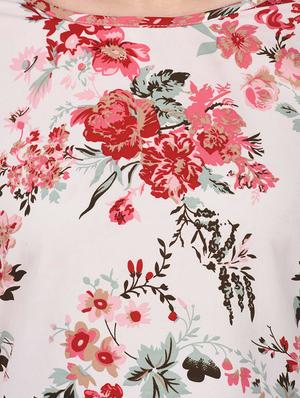 white floral crepe top - 15115224 - Standard Image - 4
