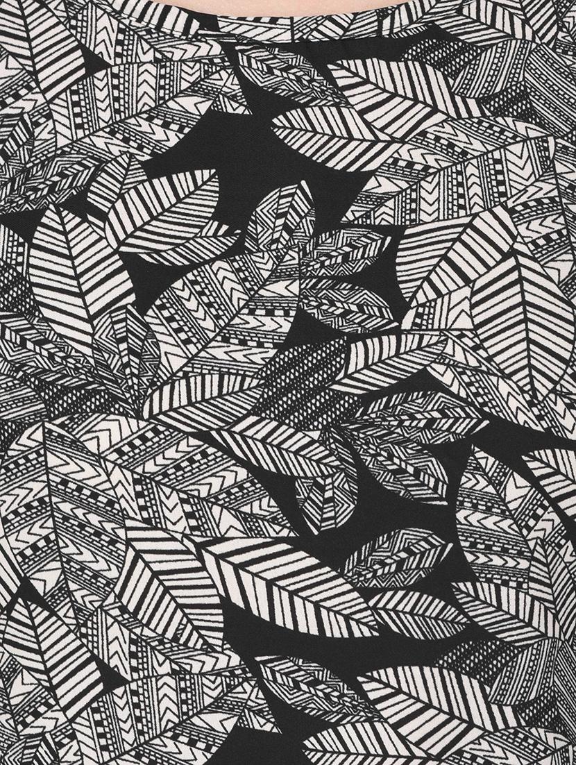 black printed crepe top - 15115246 - Zoom Image - 4