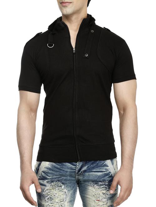 black cotton t-shirt - 15115301 - Standard Image - 1