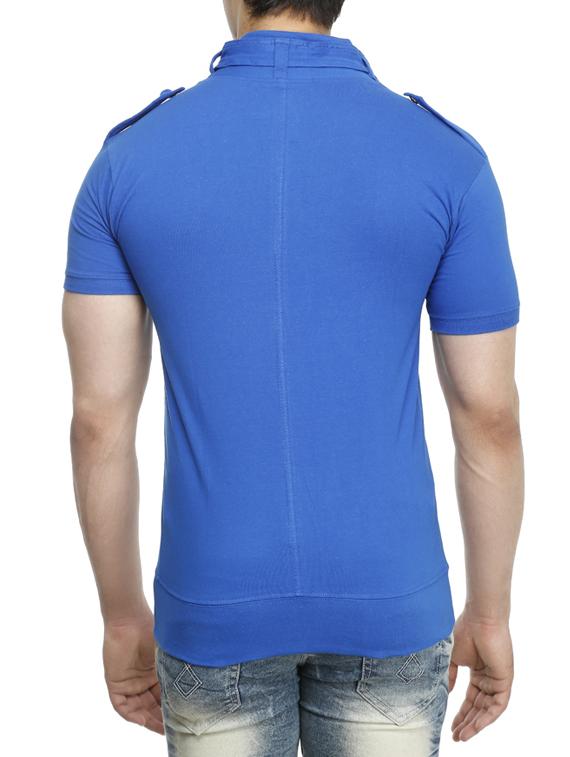 blue cotton t-shirt - 15115304 - Zoom Image - 4