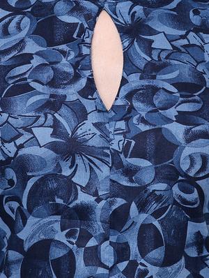 blue rayon cold sleeves a-line kurta - 15115346 - Standard Image - 4