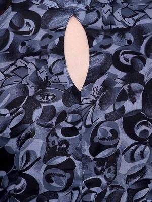 Blue rayon cold sleeves a-line kurta - 15115347 - Standard Image - 4