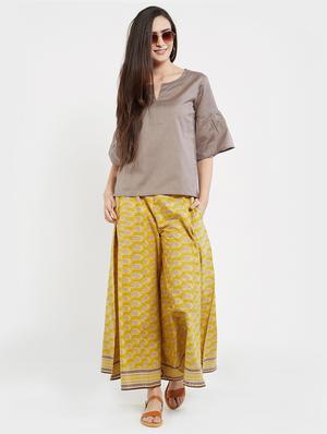 solid grey cotton top - 15116258 - Standard Image - 4