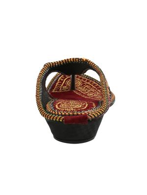 maroon ethnic sandal - 15116784 - Standard Image - 4