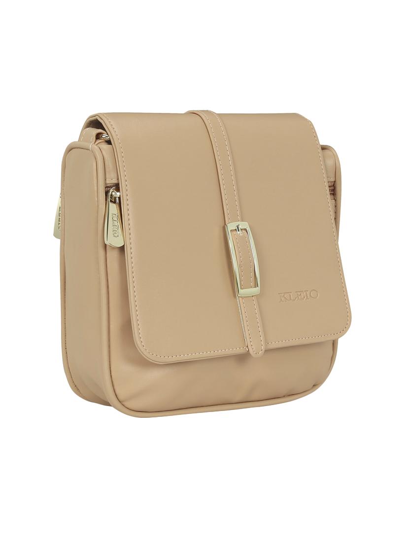 cream leatherette regular sling bag - 15116992 - Zoom Image - 4