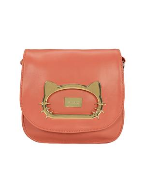 pink leatherette regular sling bag - 15116993 - Standard Image - 4