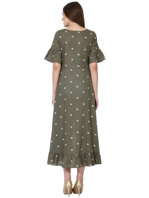 printed ruffle hem asymmetric dress - 15117003 - Standard Image - 4