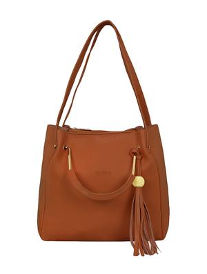 tan leatherette regular tote - 15117135 - Standard Image - 4