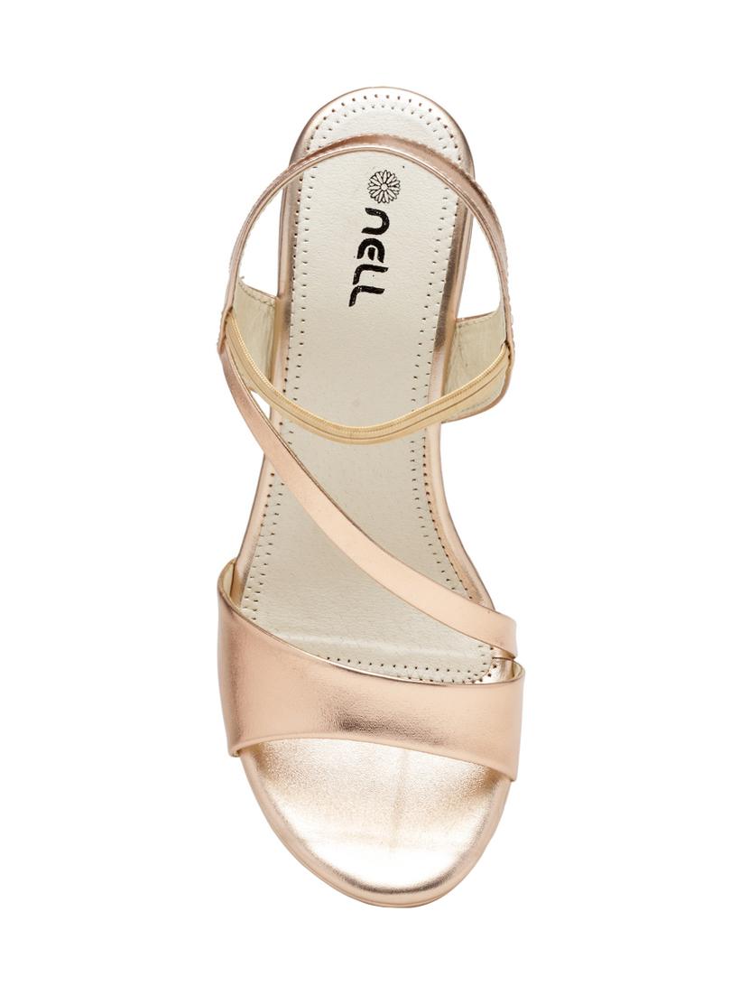 metallic faux leather closed back wedges - 15117423 - Zoom Image - 4