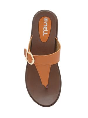 tan t-strap wedge - 15117429 - Standard Image - 4