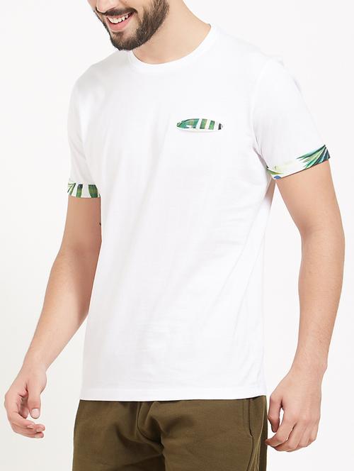 white cotton pocket t-shirt - 15118089 - Standard Image - 1