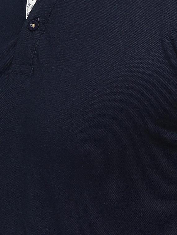 navy blue cotton polo t-shirt - 15118480 - Zoom Image - 4