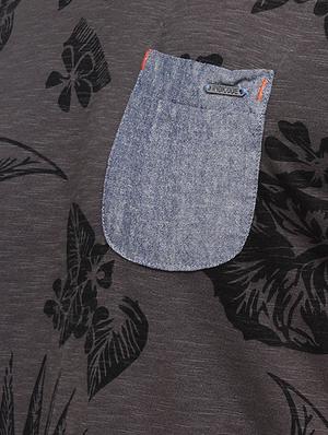 grey cotton all over print t-shirt - 15118503 - Standard Image - 4