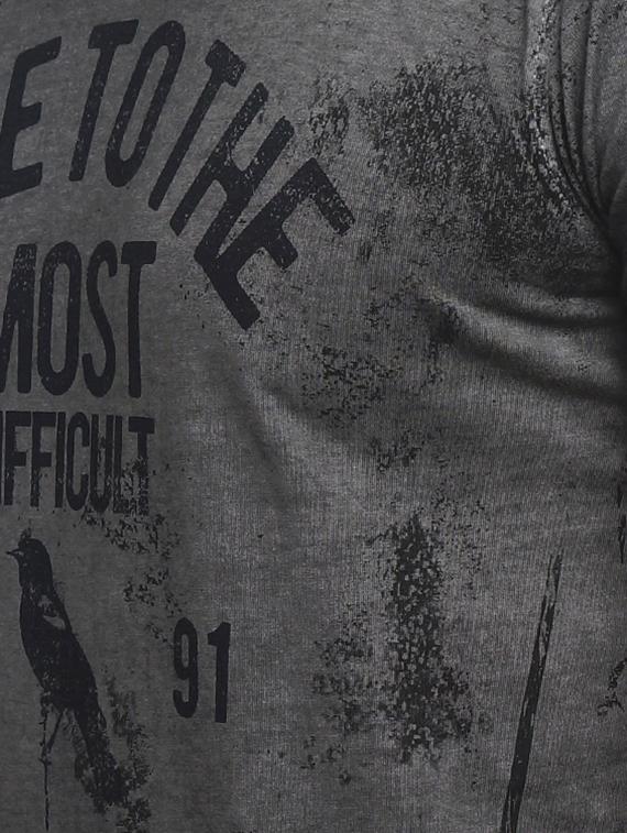 grey cotton all over print t-shirt - 15118505 - Zoom Image - 4