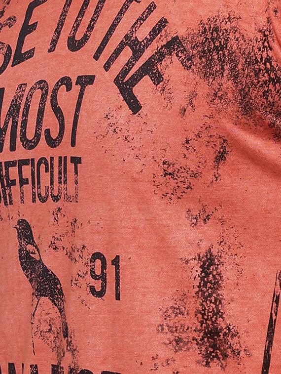 orange cotton all over print t-shirt - 15118506 - Zoom Image - 4