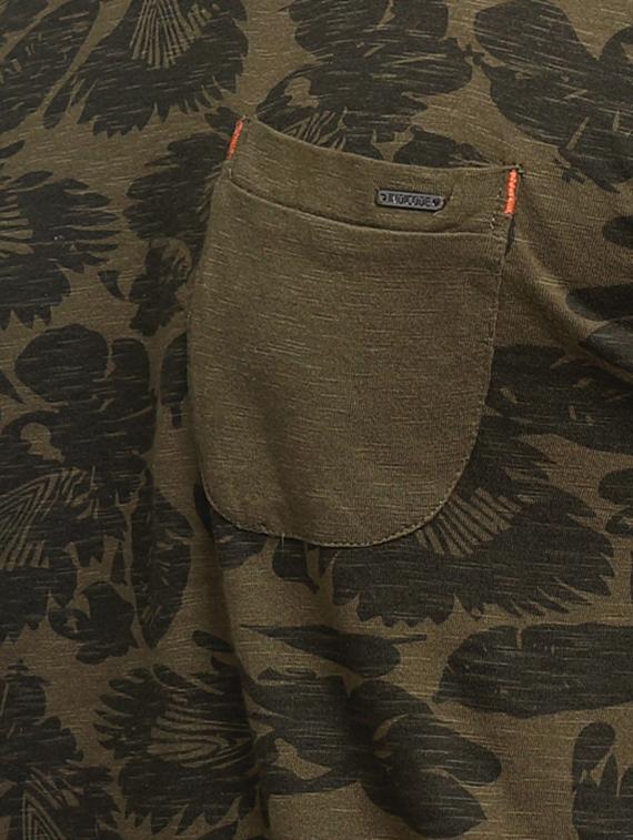 olive green cotton all over print t-shirt - 15118516 - Zoom Image - 4