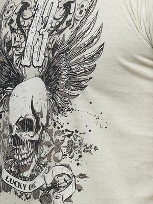grey cotton chest print t-shirt - 15118531 - Standard Image - 4