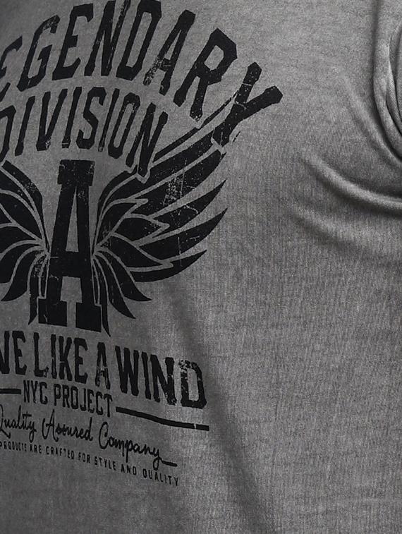 grey cotton chest print t-shirt - 15118537 - Zoom Image - 4
