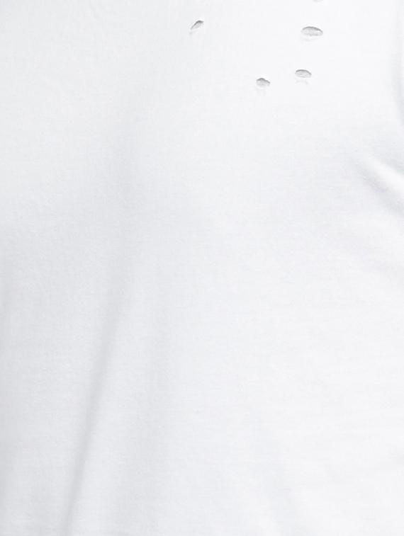 white cotton ripped t-shirt - 15118543 - Zoom Image - 4
