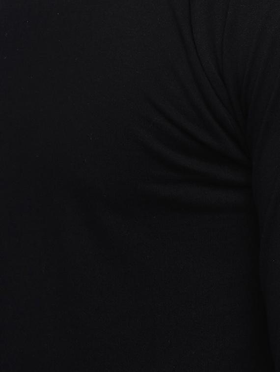 black cotton raglan t-shirt - 15118546 - Zoom Image - 4