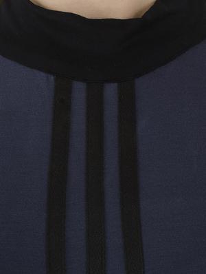 solid blue viscose top - 15118563 - Standard Image - 4