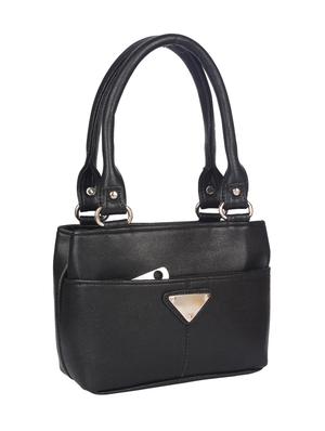 black leatherette handbag - 15121341 - Standard Image - 4