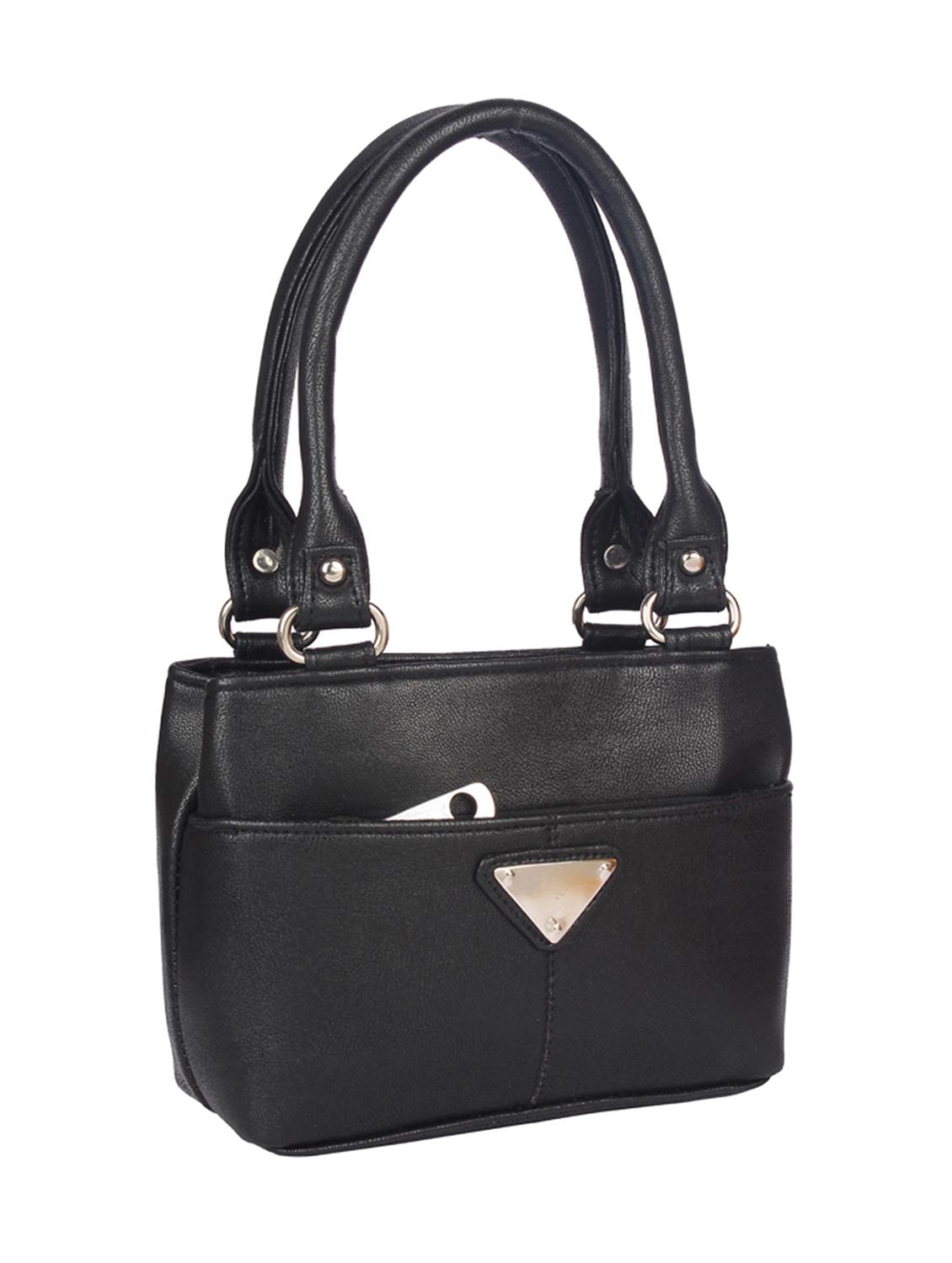 black leatherette handbag - 15121341 - Zoom Image - 4