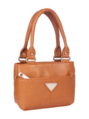 tan leatherette handbag - 15121343 - Standard Image - 4