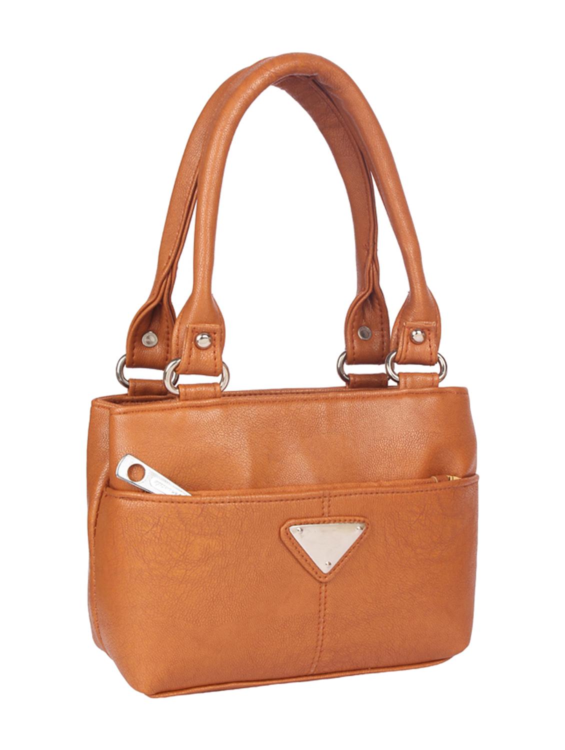 tan leatherette handbag - 15121343 - Zoom Image - 4