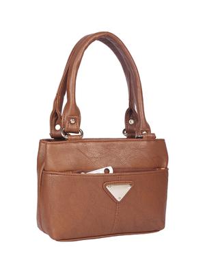 brown leatherette handbag - 15121344 - Standard Image - 4