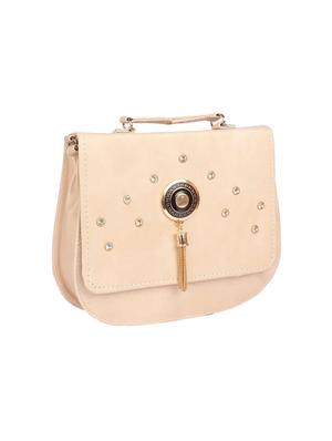 cream leatherette sling bag - 15121580 - Standard Image - 4
