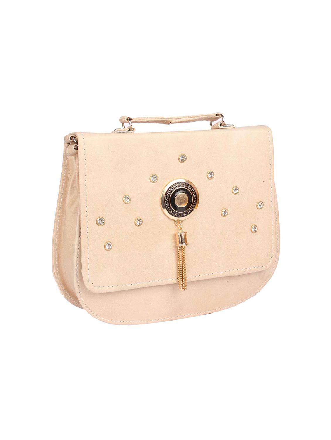 cream leatherette sling bag - 15121580 - Zoom Image - 4