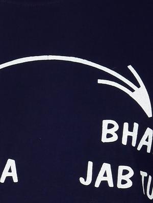 blue cotton chest print tshirt - 15121760 - Standard Image - 4