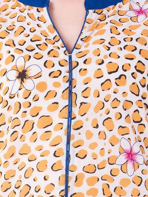 Yellow cotton straight kurta - 15122371 - Standard Image - 4