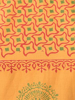 Orange cotton straight kurta - 15122536 - Standard Image - 4
